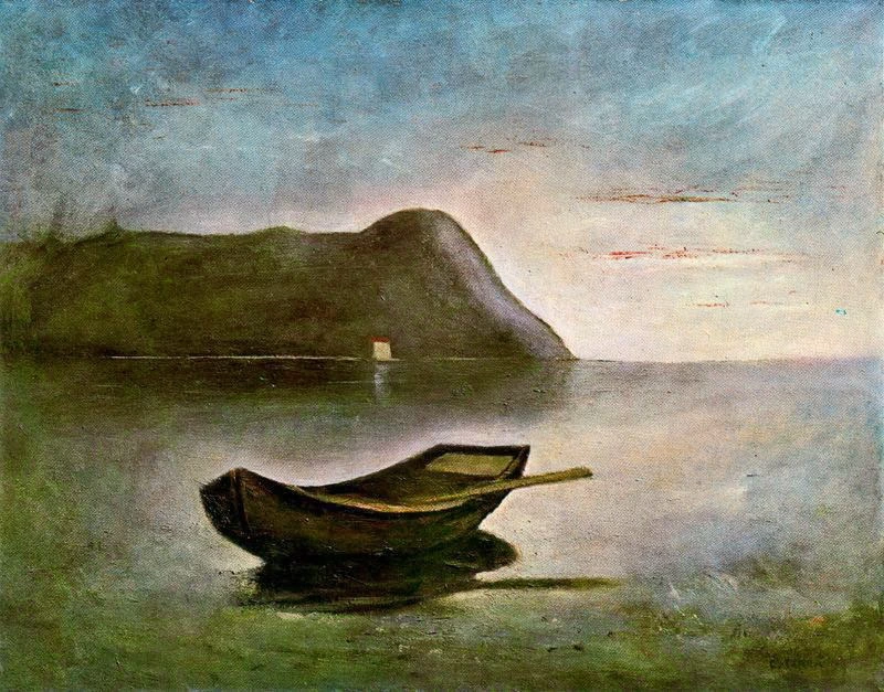 69-Sera sul lago (Barca solitaria), 1924  